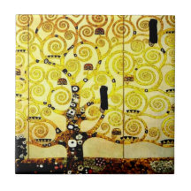 Árbol de la vida de Gustavo Klimt Azulejo Ceramica