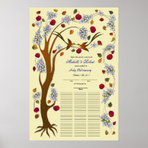 Árbol de la vida en caída, 75 huéspedes del Quaker Posters