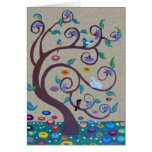 Árbol de la vida - estilo del nouveau del arte felicitación