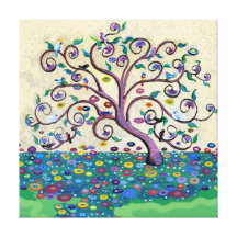 Árbol de la vida impresión en lienzo estirada