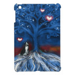 Árbol de los corazones del amor de la noche de Bos iPad Mini Cárcasa