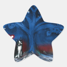Árbol de los corazones del amor de la noche de Bos Calcomanías Forma De Estrella