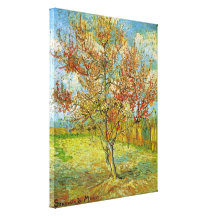 Árbol de melocotón rosado de Van Gogh en el flor,  Impresiones En Lienzo Estiradas