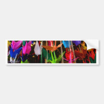 Árbol de muchos colores pegatina de parachoque