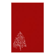 Árbol de navidad blanco en los efectos de escritor papelería