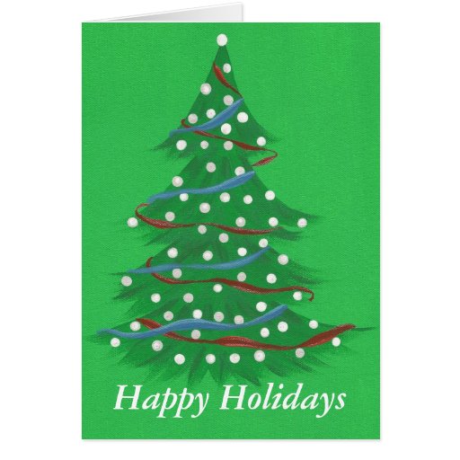 Árbol de navidad blanco y azul rojo, tarjetas de f