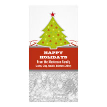 Árbol de navidad caprichoso Photocard Tarjetas Personales Con Fotos