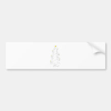 Árbol de navidad con las velas pegatina de parachoque