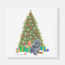 Árbol de navidad de Bruselas Griffon Imán Para Frigorifico