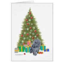 Árbol de navidad de Bruselas Griffon Felicitaciones