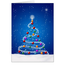 Árbol de navidad de la tarjeta de Navidad con hiel