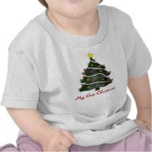 Árbol de navidad del bebé del KRW el primer Camiseta