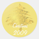 Árbol de navidad del oro llenado del pegatina de l