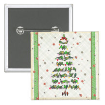 Árbol de navidad del pájaro pins