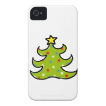 Árbol de navidad iPhone 4 Case-Mate coberturas