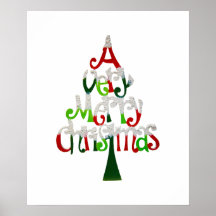 Árbol de navidad muy feliz poster