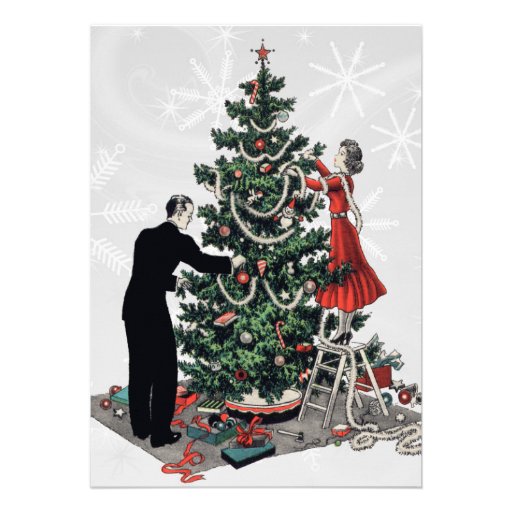 Árbol de navidad retro comunicado personalizado