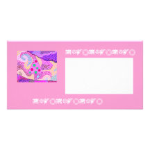 Árbol de navidad rosado Photocard Tarjetas Con Fotos Personalizadas