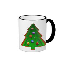 Árbol de navidad tazas de café