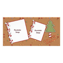 Árbol de navidad y caramelo alegres tarjetas personales