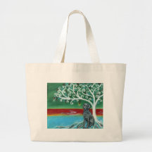 Árbol del espiritual de Weimaraner Bolsas De Mano