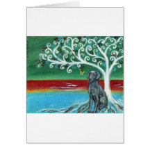 Árbol del espiritual de Weimaraner Tarjeton