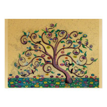 Árbol del estilo de Klimt Tarjetas De Visita