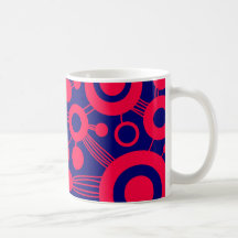 Árbol del extracto de la vida - rojo y azul taza de café