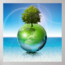 Árbol del mundo - concepto de la ecología impresiones