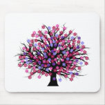 Árbol del pétalo del corazón tapetes de ratones