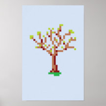 Árbol del pixel poster