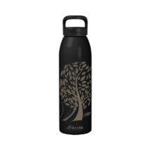 Árbol estilizado, Eco reciclado personalizado Botella De Agua Reutilizable