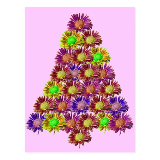 Árbol feliz de la flor postal