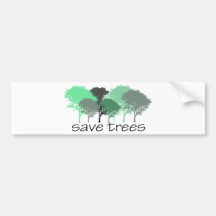 ¡Árbol Hugger! ¡Diseño lindo de los árboles! Ecolo Etiqueta De Parachoque