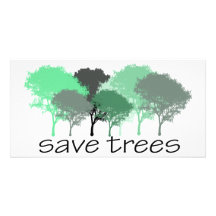 ¡Árbol Hugger! ¡Diseño lindo de los árboles! Ecolo Tarjeta Fotografica