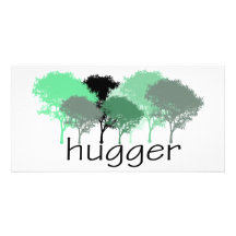 ¡Árbol Hugger! ¡Diseño lindo de los árboles! Tarjetas Fotográficas Personalizadas