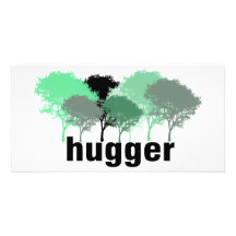 ¡Árbol Hugger! ¡Diseño lindo de los árboles! Tarjetas Fotograficas