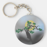 Árbol japonés de la inspiración en llavero de la n