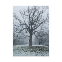 Árbol misterioso impresión en lona