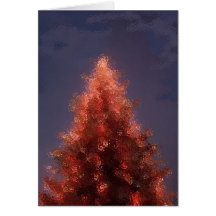 Árbol místico de Navidad Tarjeta