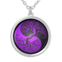 Árbol púrpura y negro de Yin Yang Grimpola Personalizada