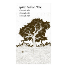 Árbol que crece la tarjeta de visita verde