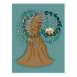 Árbol que cuida tarjeta postal