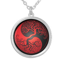 Árbol rojo y negro de Yin Yang Joyeria