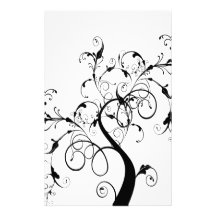 Árbol romántico de Swirly Papeleria De Diseño
