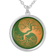 Árbol verde de oro de Yin Yang Joyerias Personalizadas