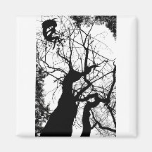 ÁRBOL WEBBY DE HADAS B&W IMAN PARA FRIGORÍFICO