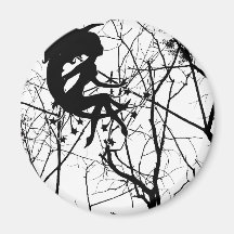 ÁRBOL WEBBY DE HADAS B&W IMANES PARA FRIGORÍFICOS