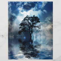 Árbol y agua flyer a todo color