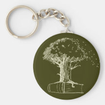 Árbol y un libro llavero